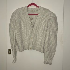Boden light grey cardigan sweater